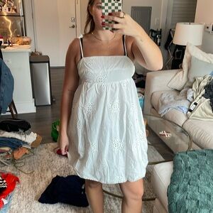 Commense embroidered white dress